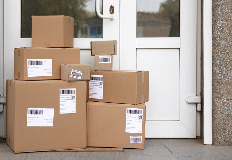 packages on porch
