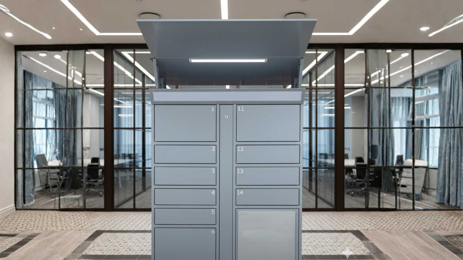 Smiota standard indoor smart locker with touchscreen